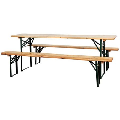 Set Birreria Da Giardino Panche Da Bar In Legno Pieghevole Cm 220X70 Cm