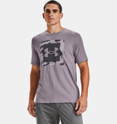 Maglia a manica corta UA Camo Box Logo da uomo precio