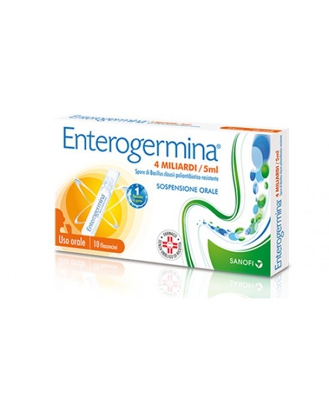 Enterogermina 4 Miliardi Sospensione Orale 10 Flaconcini Da 5ml