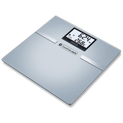 Bilancia Con Analisi Corporea In Vetro 150 Kg Argento Sbf 70