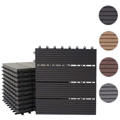 Piastrelle Premio Pavimentazione Da Esterno Rhone T831 Wpc 30x30cm 11 Pezzi 1mq Antracite Lineare