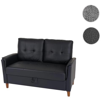 Divano A 2 Posti Relax Tv Con Vano Contenitore Hwc-h23 Ecopelle Nero