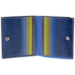 Portafoglio di pelle multicolore porta carte e monete Woods precio