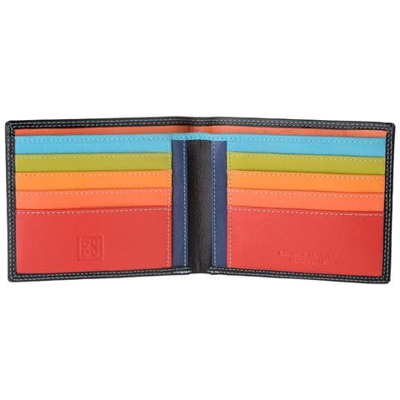 Portafoglio Uomo Porta Carte Di Credito In Vera Pelle Da 8 Tessere Porta Banconote Dudu Nero