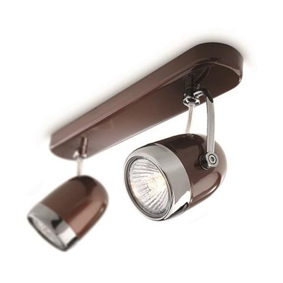 Barra Spot Con 2 Luci 35w Gu10 Marrone