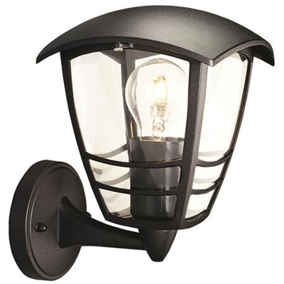 Creek - Lampada Da Parete Lanterna Up Alluminio Nero
