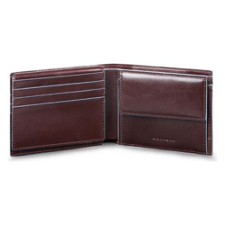 Portafoglio Uomo Piccolo Con Volantino Porta Documenti, Portamonete E Porta Carte Di Credito Blue Square - Pu4518b2r precio