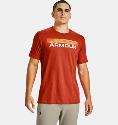 Maglia a manica corta UA Blurry Logo Wordmark da uomo