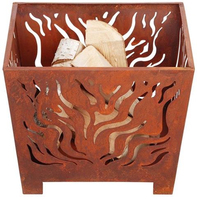 S Ff161 Braciere Quadrato Colore Ruggine