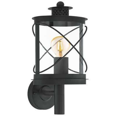 Luce da Parete Esterna Hilburn 20x17x37,5 cm Nera