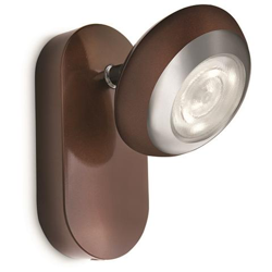 Led Spot - Faretto Singolo 1x4w Metallo Marrone en oferta