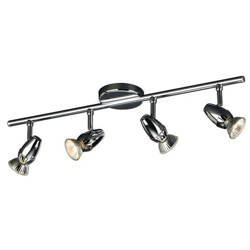Barra Alogena 4 Faretti Con Tagli W. 50 -Lotus Acciaio en oferta