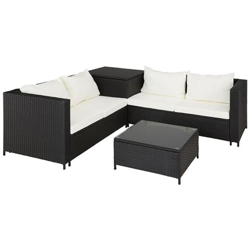 Salottino In Rattan Siena - Nero en oferta