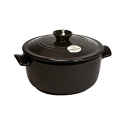 Casseruola Tonda Cocotte 26x26cm H. 16cm Fusian Nero Flame en oferta