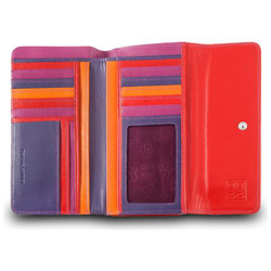 Portafoglio in pelle morbida da donna multicolore Fucsia precio