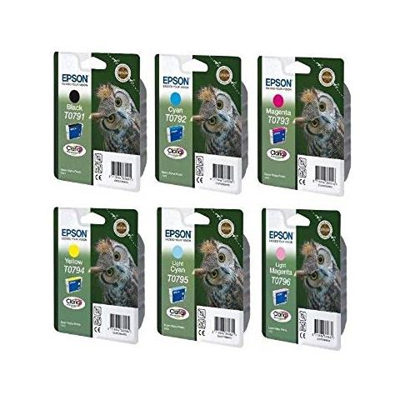 T079, Set Cartucce D'inchiostro Per Stylus 1400 Photo Printer, 6 Colori