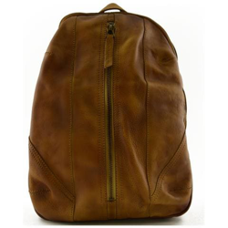 Zaino In Vera Pelle Con Schienale E Spalline Imbottiti Colore Cognac - Pelletteria Toscana Made In Italy - Zaino en oferta