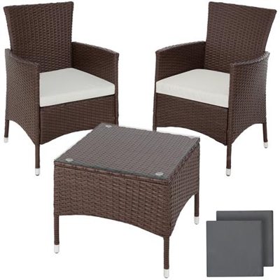 Set In Rattan Luzern - Marrone Misto