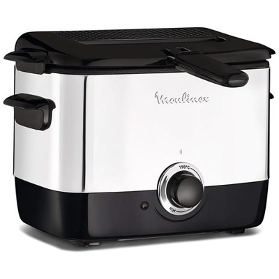 AF220010 Singolo 1L Indipendente 1000W Friggitrice Nero, Acciaio inossidabile