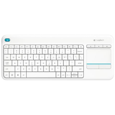 Tastiera Touch Wireless K400 Plus Colore Bianco Layout Danese / Finlandese / Norvegese / Svedese