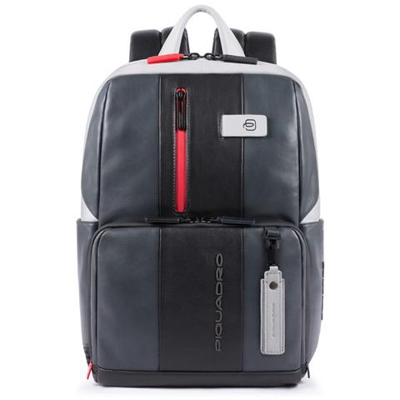Zaino Porta Pc E Porta Ipad® In Pelle - Ca3214ub00bm - Grigio-nero