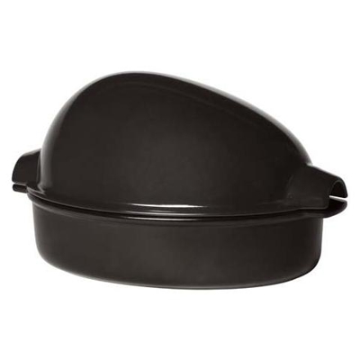 Cuoci pollo 35x23x20cm fusian nero in ceramica refrattaria