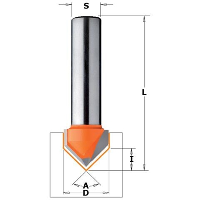 Fresa X Intagli A 90 Gr. Hw S=6 D=9.5x12.7 715.095.11