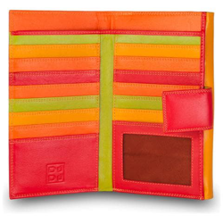 Portafoglio donna grande in raffinata pelle multicolore Rosso en oferta