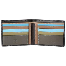 Portafoglio Uomo Porta Carte Di Credito In Vera Pelle Da 8 Tessere Porta Banconote Dudu Marrone Scuro características