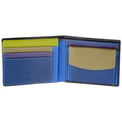 Portafoglio multicolore in pelle classico da uomo Woods en oferta