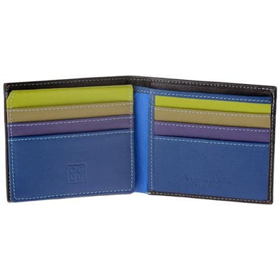 Portafoglio piccolo da uomo in pelle multicolore Woods