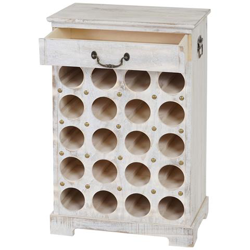 Serie Vintage Portabottiglie Per Vini Lucan Legno Paulonia 31x48x76cm Bianco características