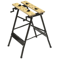 Banco Da Lavoro Pieghevole In Acciaio E Legno - Nero precio