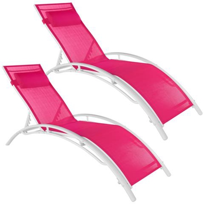 Set Di 2 Lettini Prendisole Alina - Rosa Fucsia