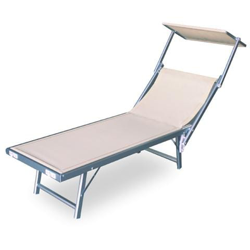 Lettino prendisole da spiaggia e da giardino esterno avorio características