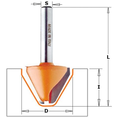 Fresa X Lettere (60 Gr.) Hm S=12 D=28x19 949.502.11