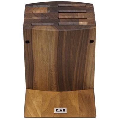 Ceppo Scomponibile In Legno Di Noce Per 8 Coltelli 31x18x34cm Di Kai