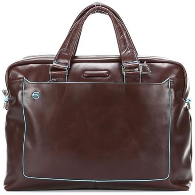 cartella porta computer e porta ipad®air / air2 a due manici mogano blue square ca3335b2 / mo