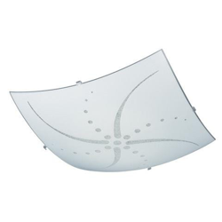 Ellis Plafoniera Rettangolare Vetro Con Decoro Graniglia E27 60w 30cm en oferta