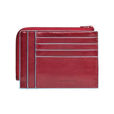 Pu1243b2 Portafoglio, Collezione Blu Square, Rosso