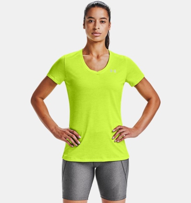 Maglia con collo a V UA Twist Tech™ da donna