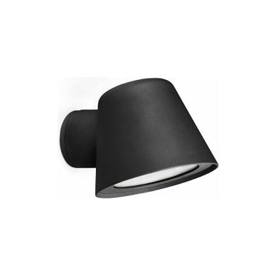 Gina 71367-applique, 35 W, In Alluminio Iniettato, Vetro Trasparente, Colore: Nero