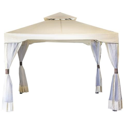 Gazebo Da Giardino Con 4 Zanzariere Laterali In Metallo 3x3 Metri características
