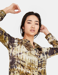 Camicia in satin tye dye precio