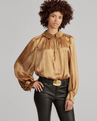 Camicetta increspata metallizzata en oferta