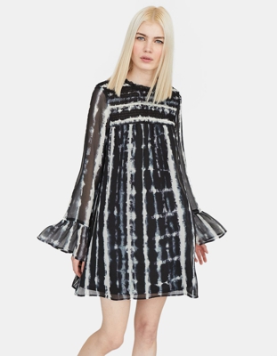 Vestito corto in crêpe