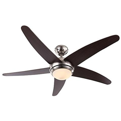 0306led Fabiola-ventilatore Da Soffitto, In Nichel, Finitura Cromata