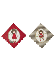 8 Tovaglioli in carta Ruby Santoro™ 33 cm en oferta