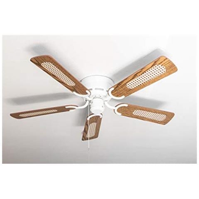 Ventilatore Da Soffitto Kisa Deluxe, 105 Cm, Senza Illuminazione Rovere