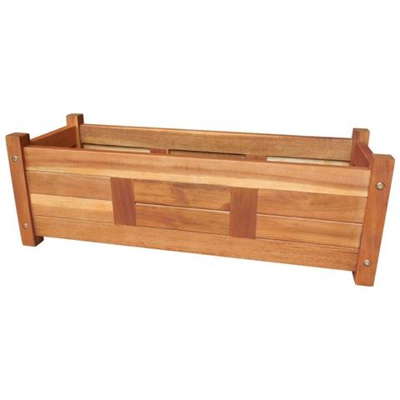 Fioriera Da Giardino In Legno Di Acacia 76x27,6x25 Cm